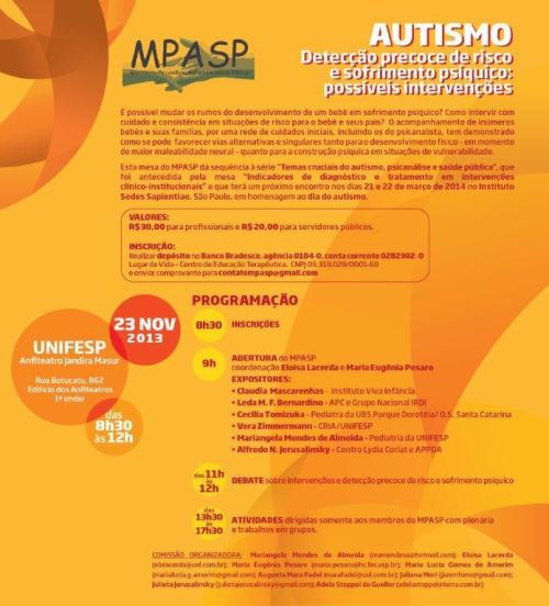 Evento do MPASP dia 23 de novembro!!